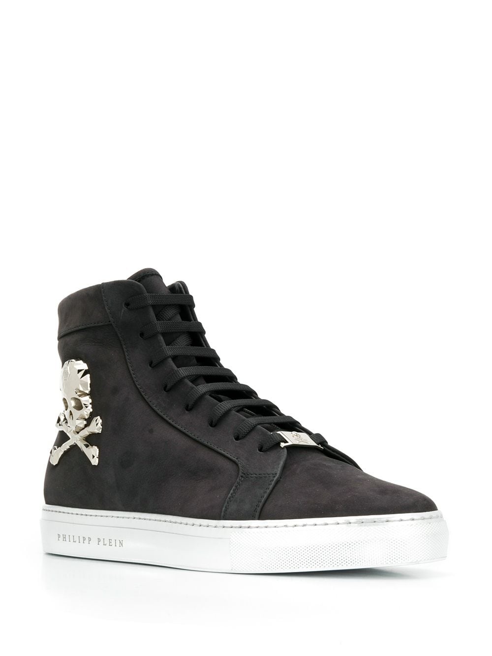 skull print hi-top sneakers - 2