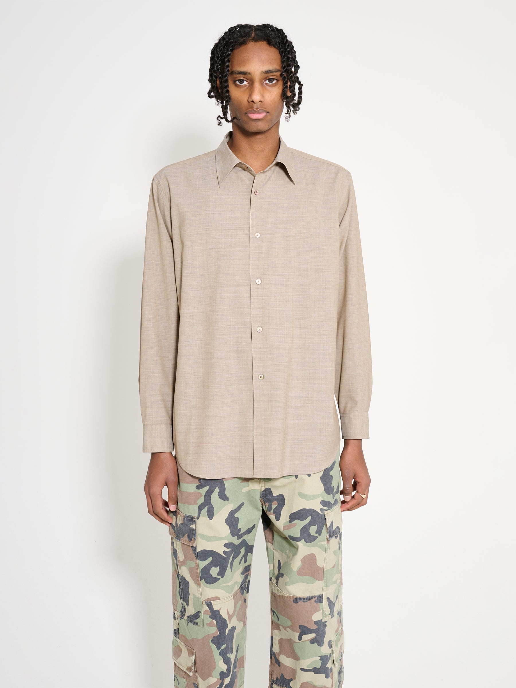 AURALEE SUPER FINE TROPICAL WOOL SHIRT（SUPER FINE TROPICAL
