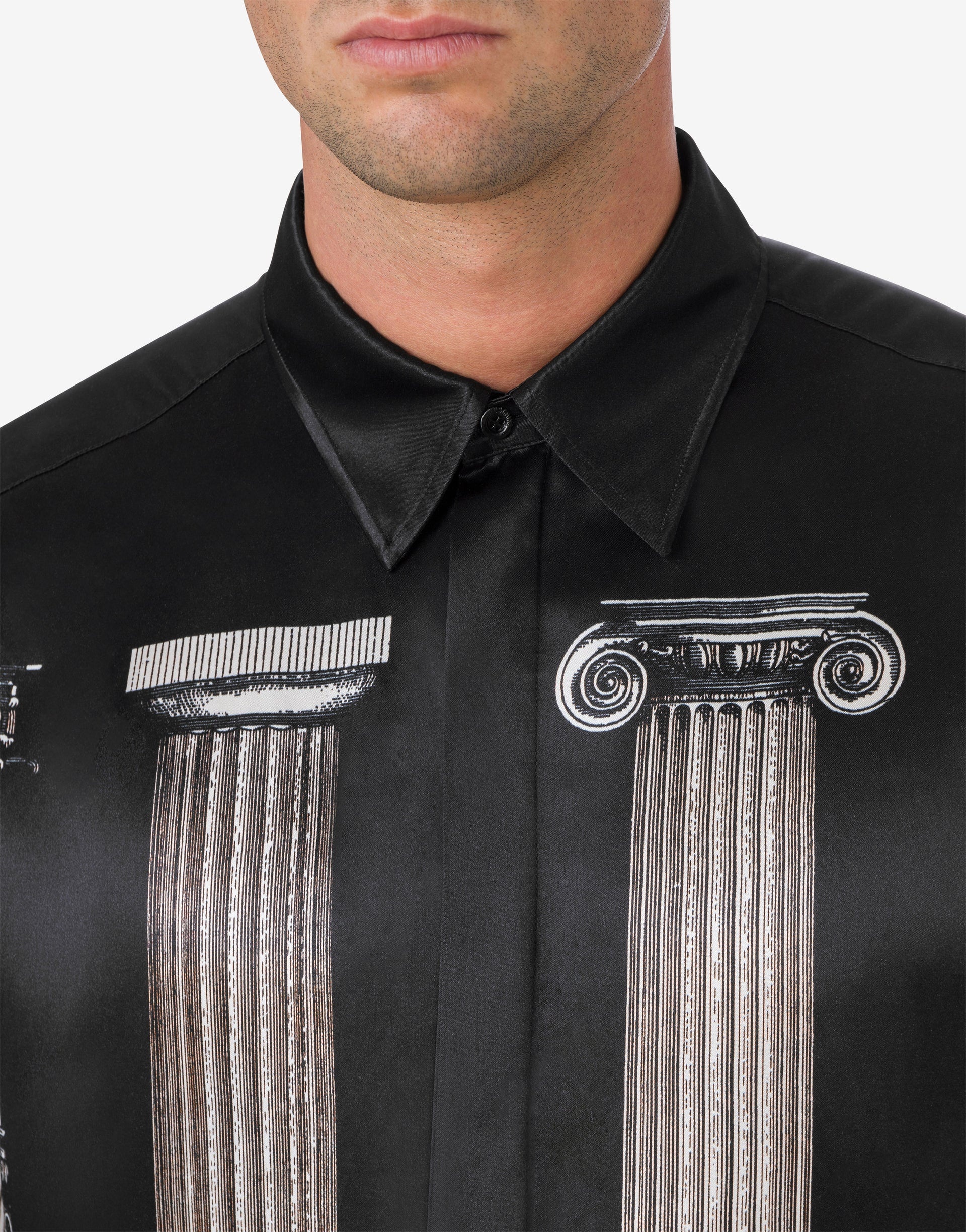 SATIN SHIRT ITALIAN COLUMNS - 3