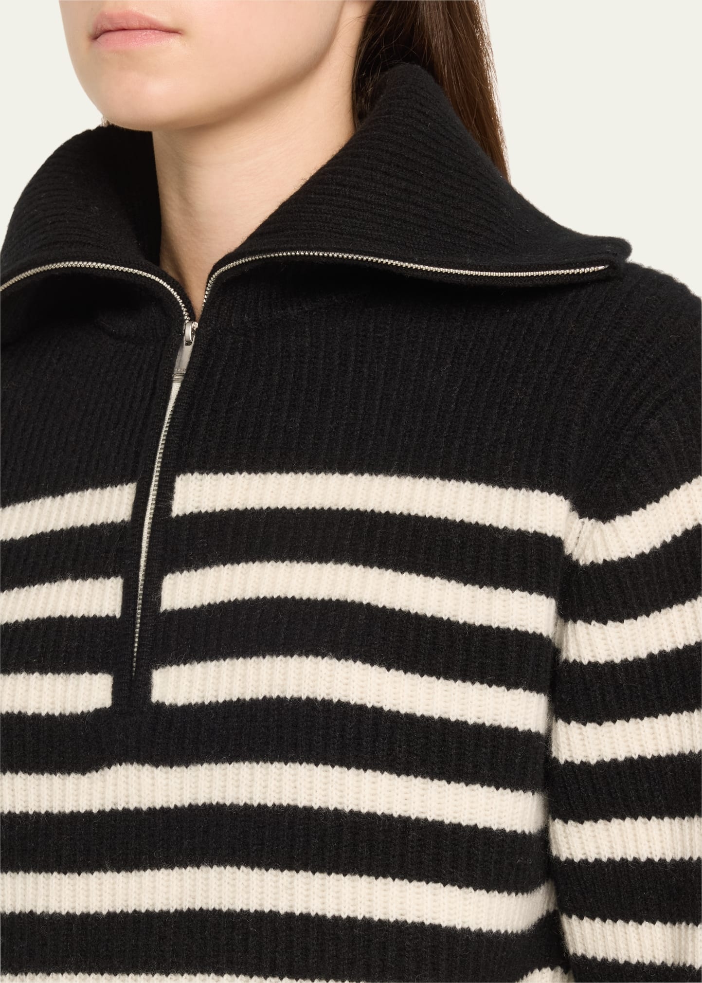 Landry Half-Zip Cashmere Sweater - 5