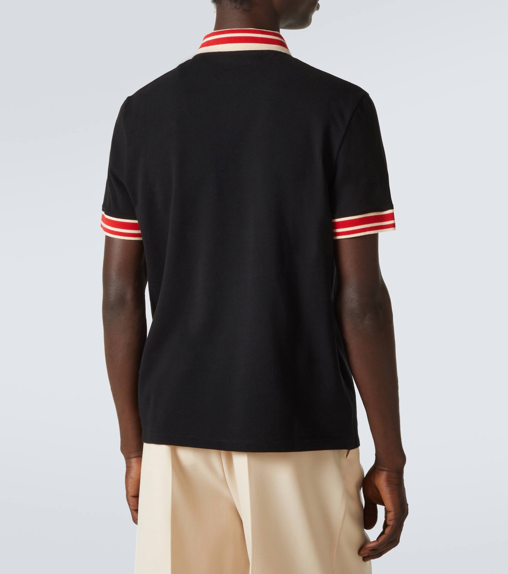 VLogo cotton piqué polo shirt - 4