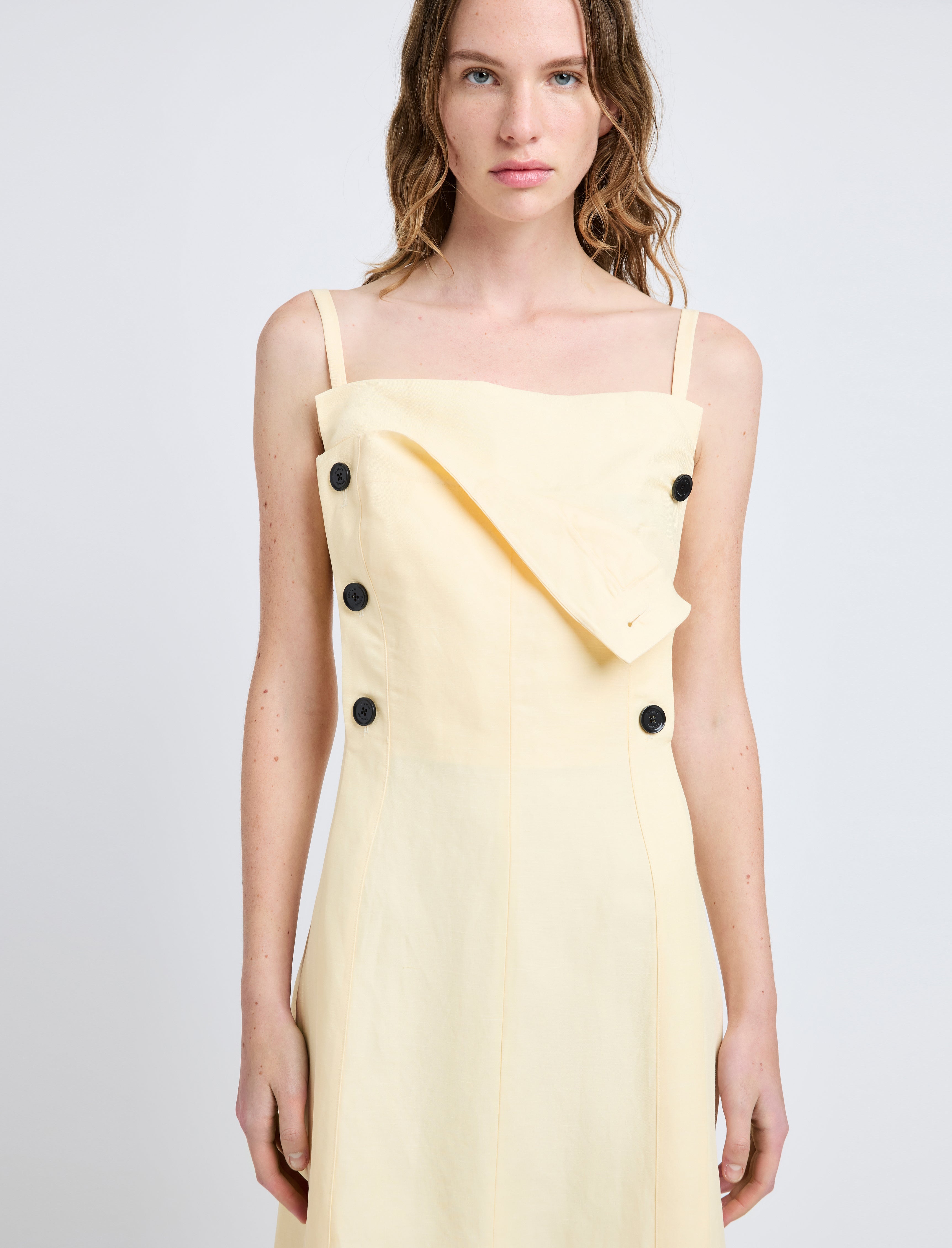 Candice Dress in Linen Viscose - 5