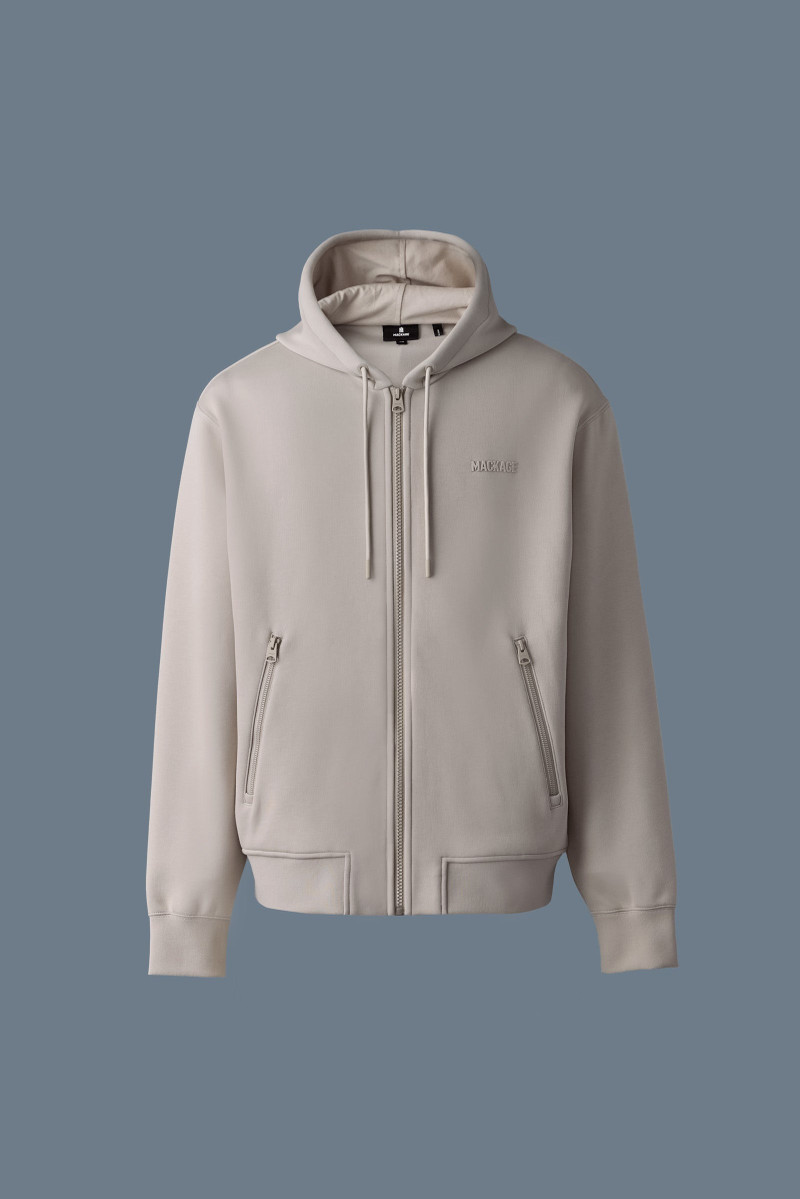KRYSTOS Double-face Jersey zip-up hoodie 1