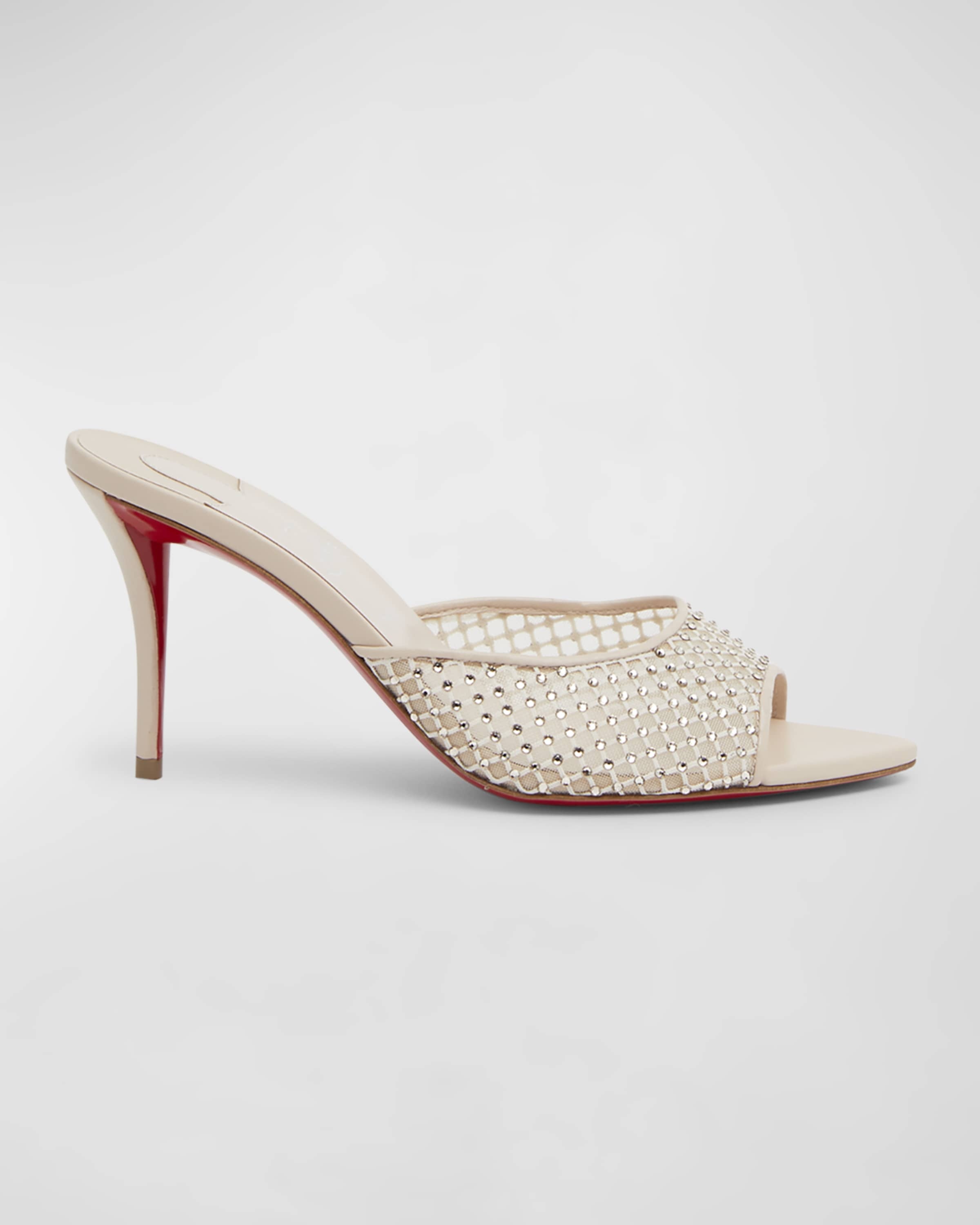 Apostropha Strass Net Red Sole Mule Sandals - 1