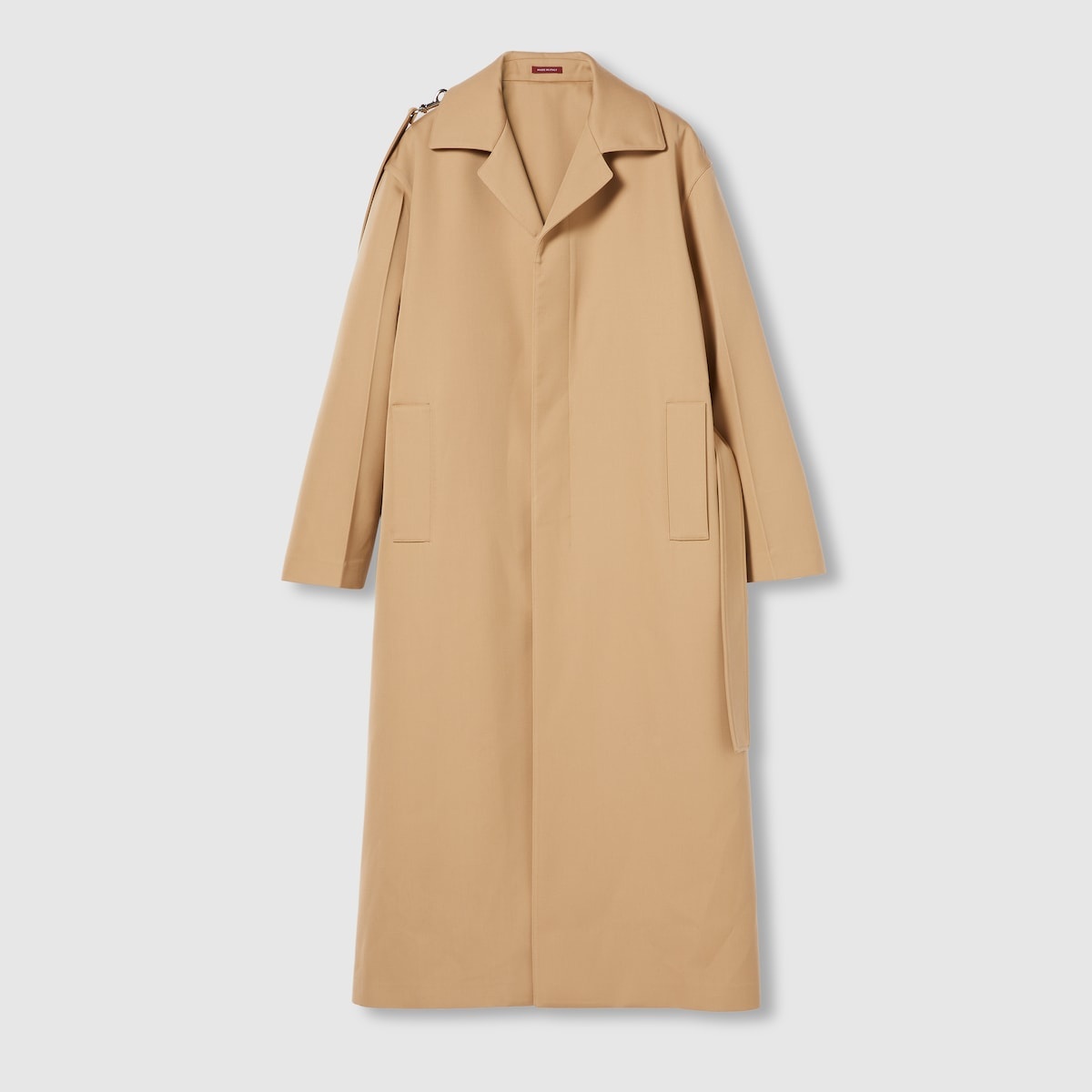Wool coat with waistbelt - 1