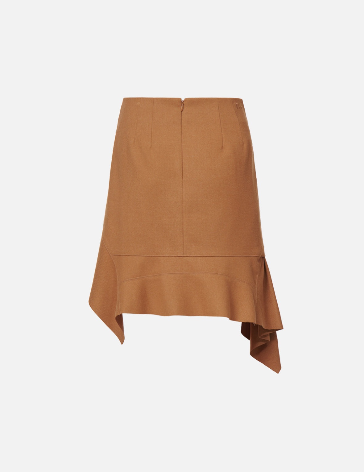 Leather Pocket Flap Asymmetric Skirt - 8