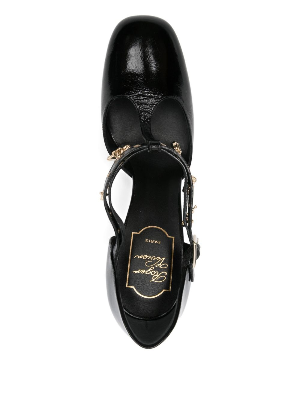 85mm leather heeled pumps - 4