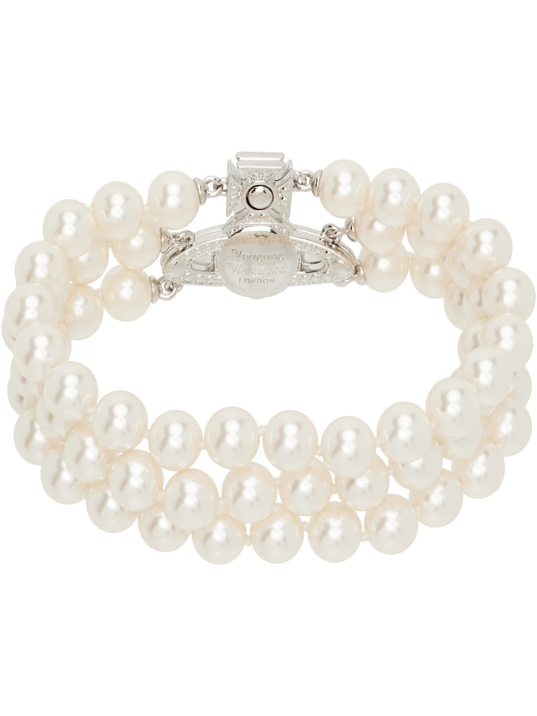 Graziella Three Row Faux-Pearl Bracelet - 2