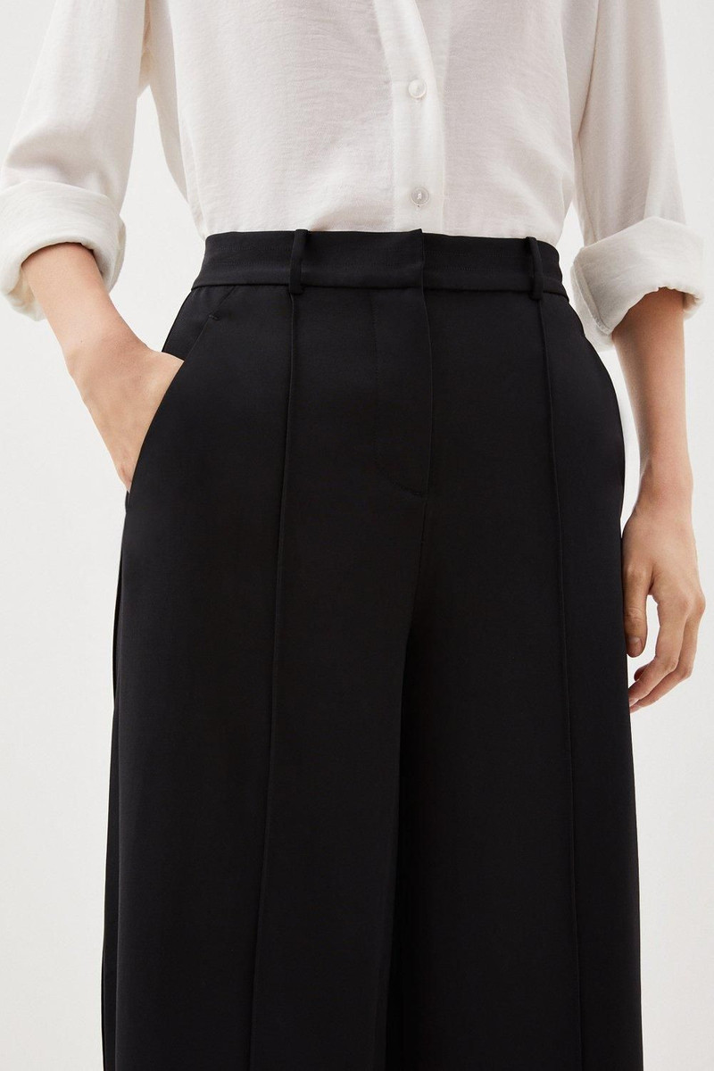 Premium Woven Viscose Crepe Wide Leg Trouser 3