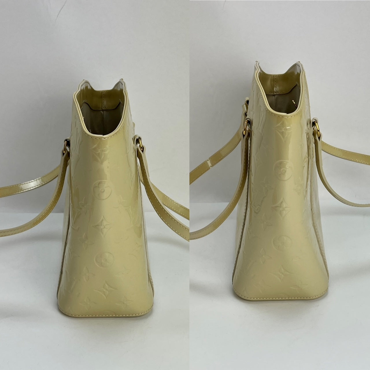 LOUIS VUITTON Monogram White Cream Vernis Avalon MM Tote Hand Shoulder Bag Pre owned - 18