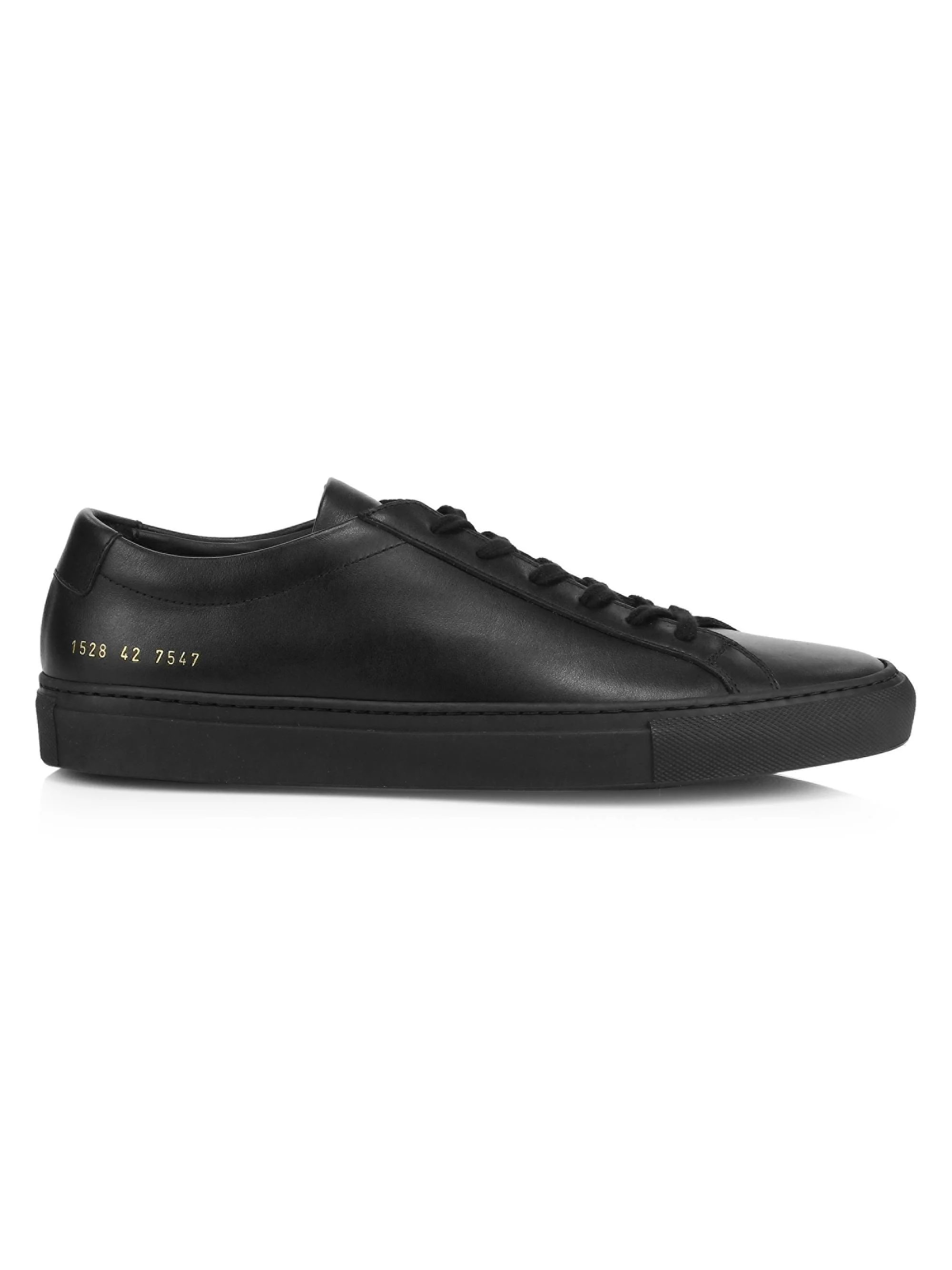 Unisex Men's Original Achilles Leather Low-Top Sneakers - Black - 1