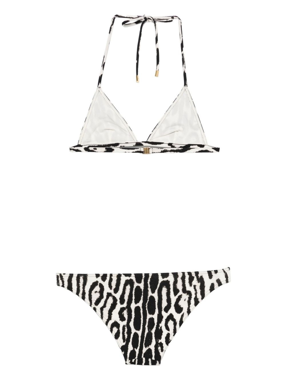 leopard-print triangle bikini - 2
