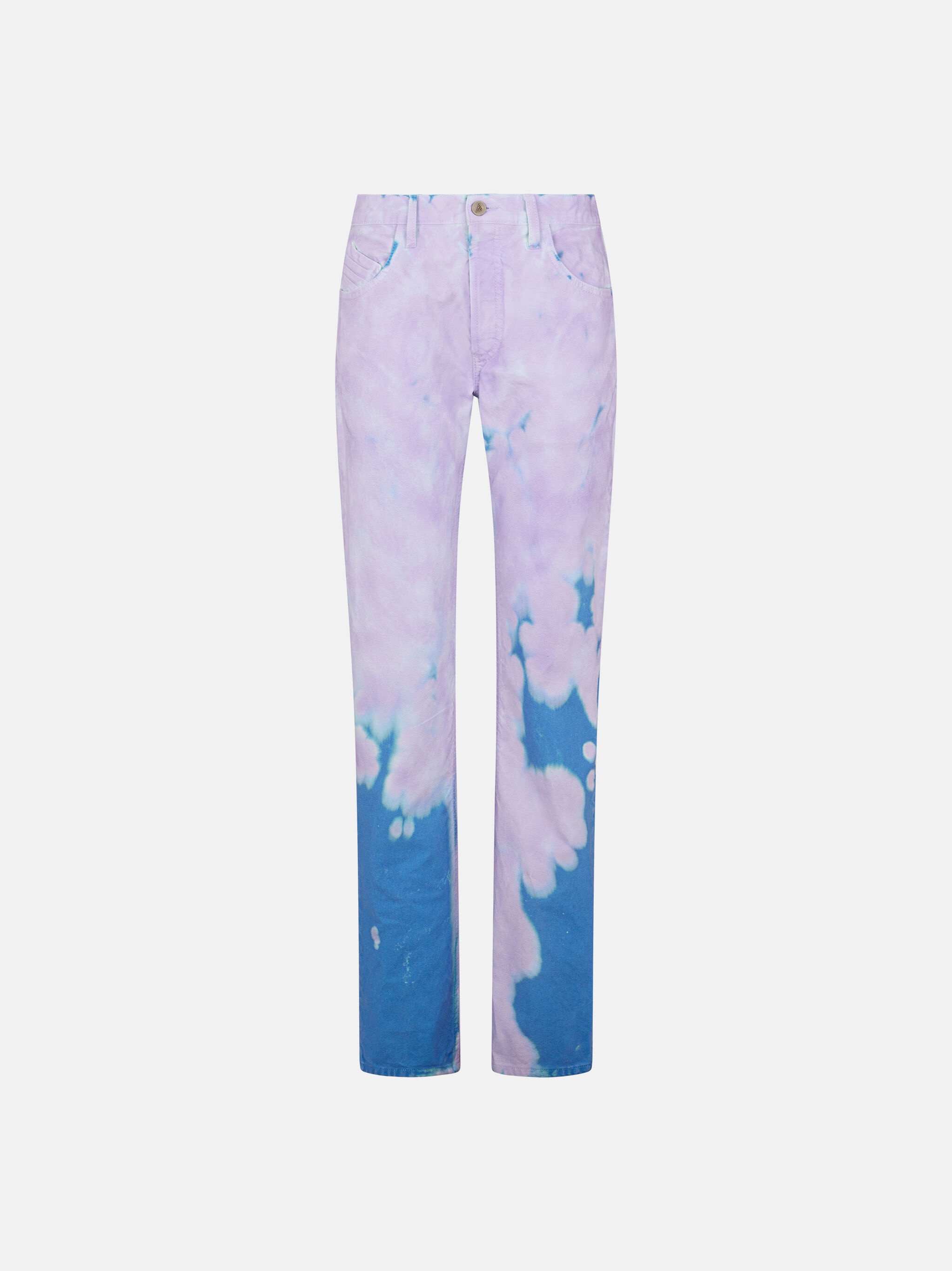 ''BOYFRIEND'' VIOLET AND DUSTY BLUE LONG PANTS - 1