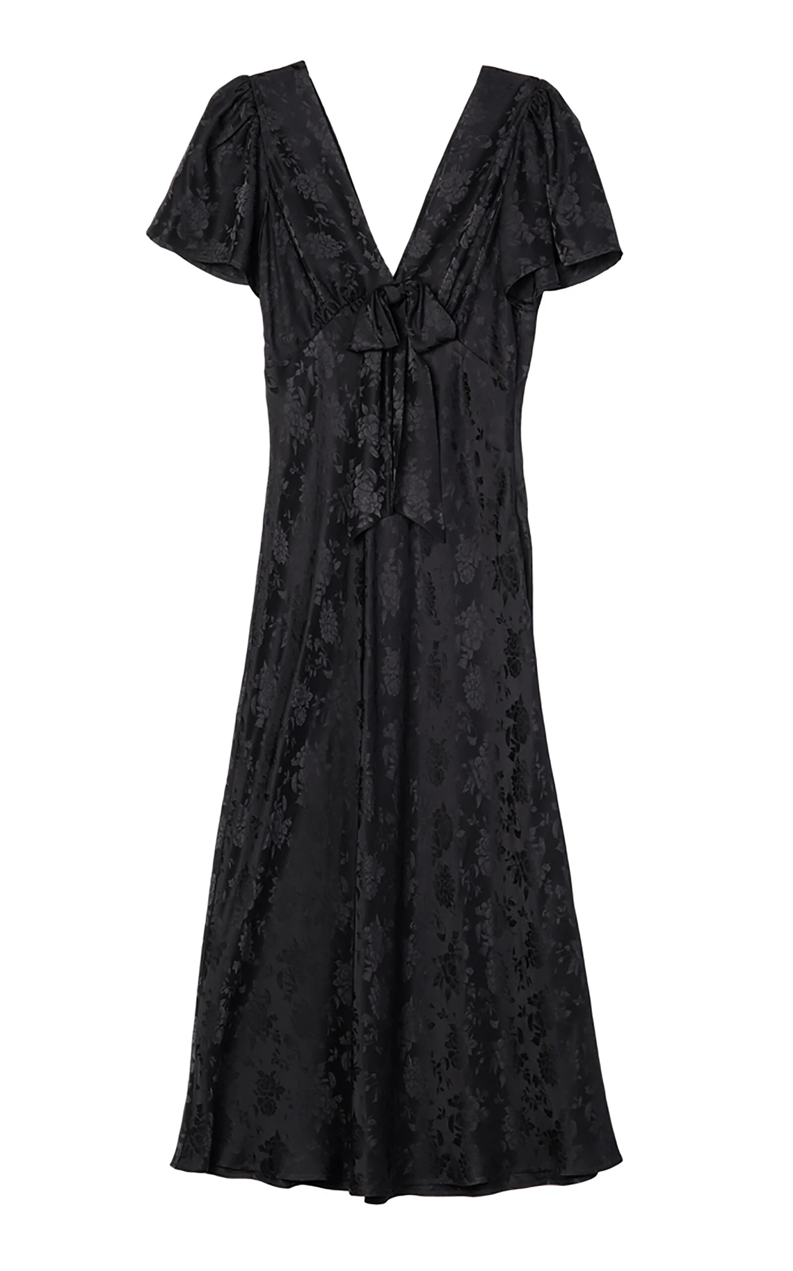 Brunello Silk Jacquard Midi Dress black - 1