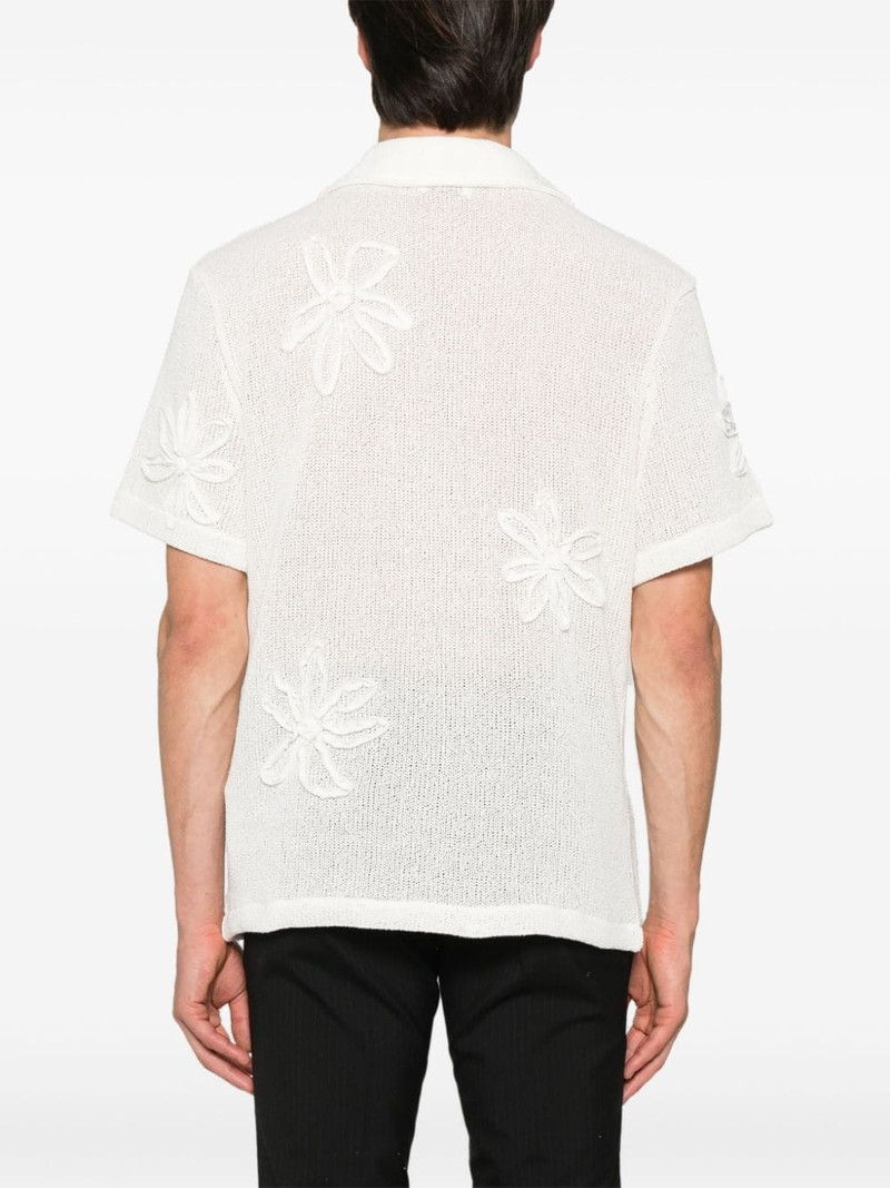 floral-appliquÃ© crochet shirt 4