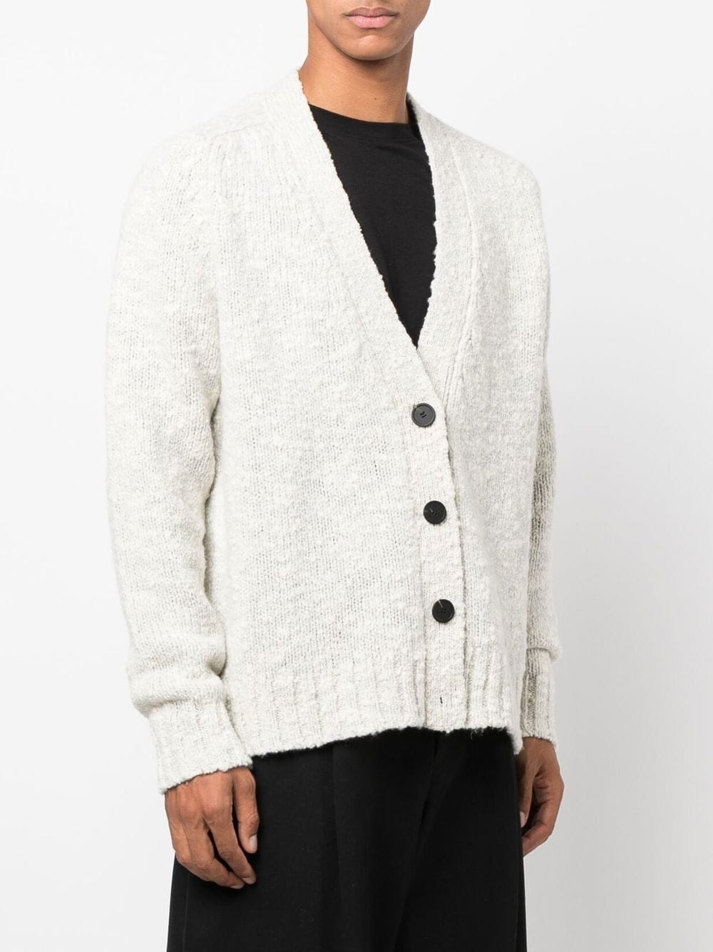 wool knit cardigan - 3