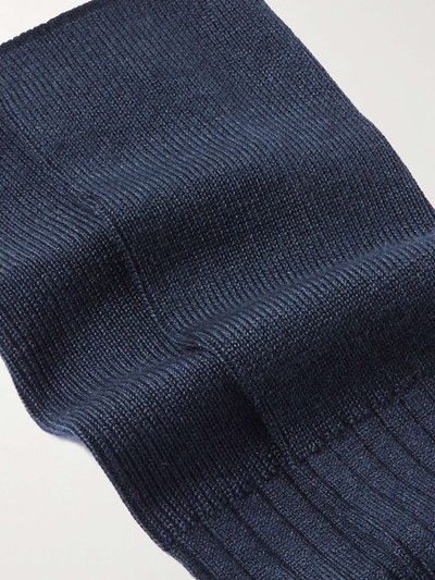 Loro Piana Ribbed Cashmere and Silk-Blend Socks outlook