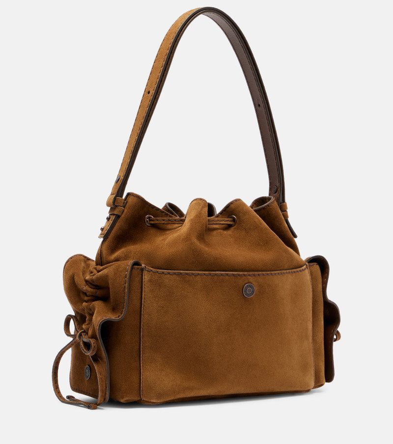 Acne Studios Suede bucket bag outlook