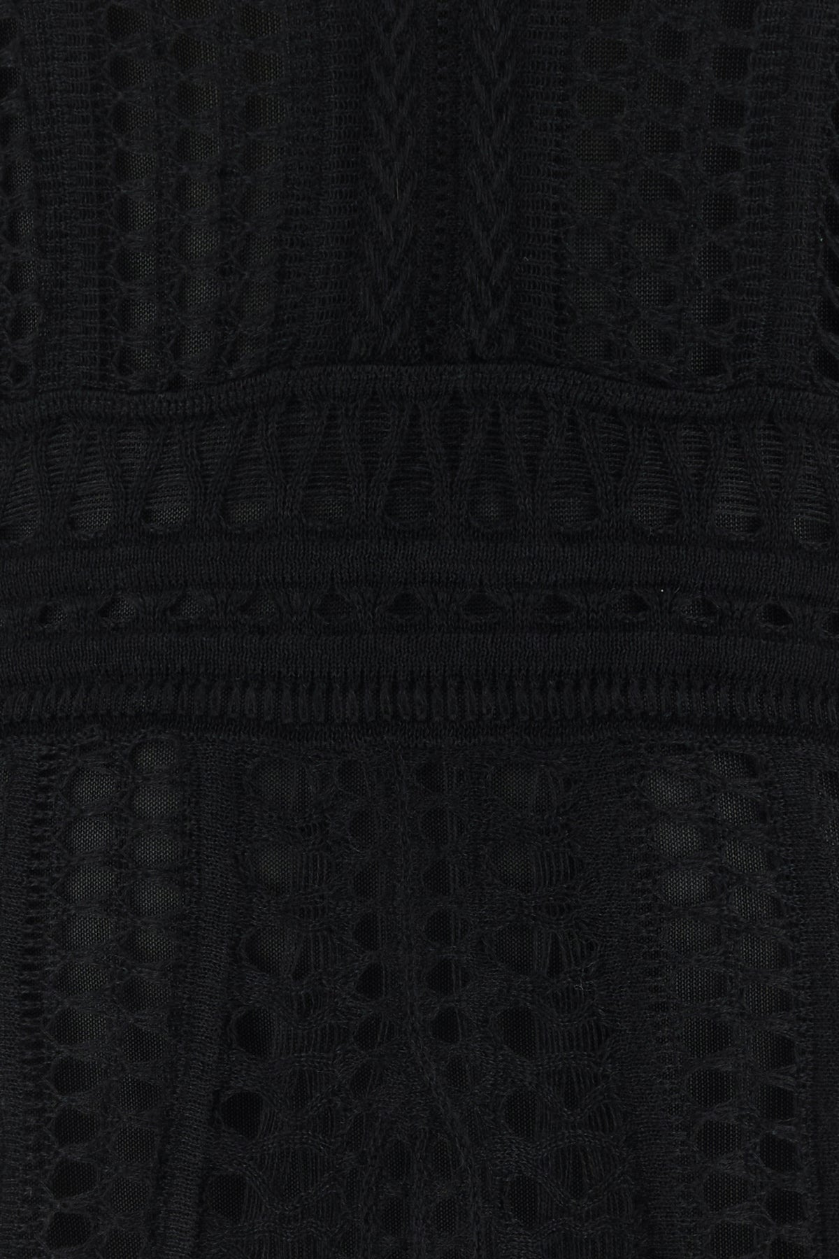 Black linen blend mini dress - 3