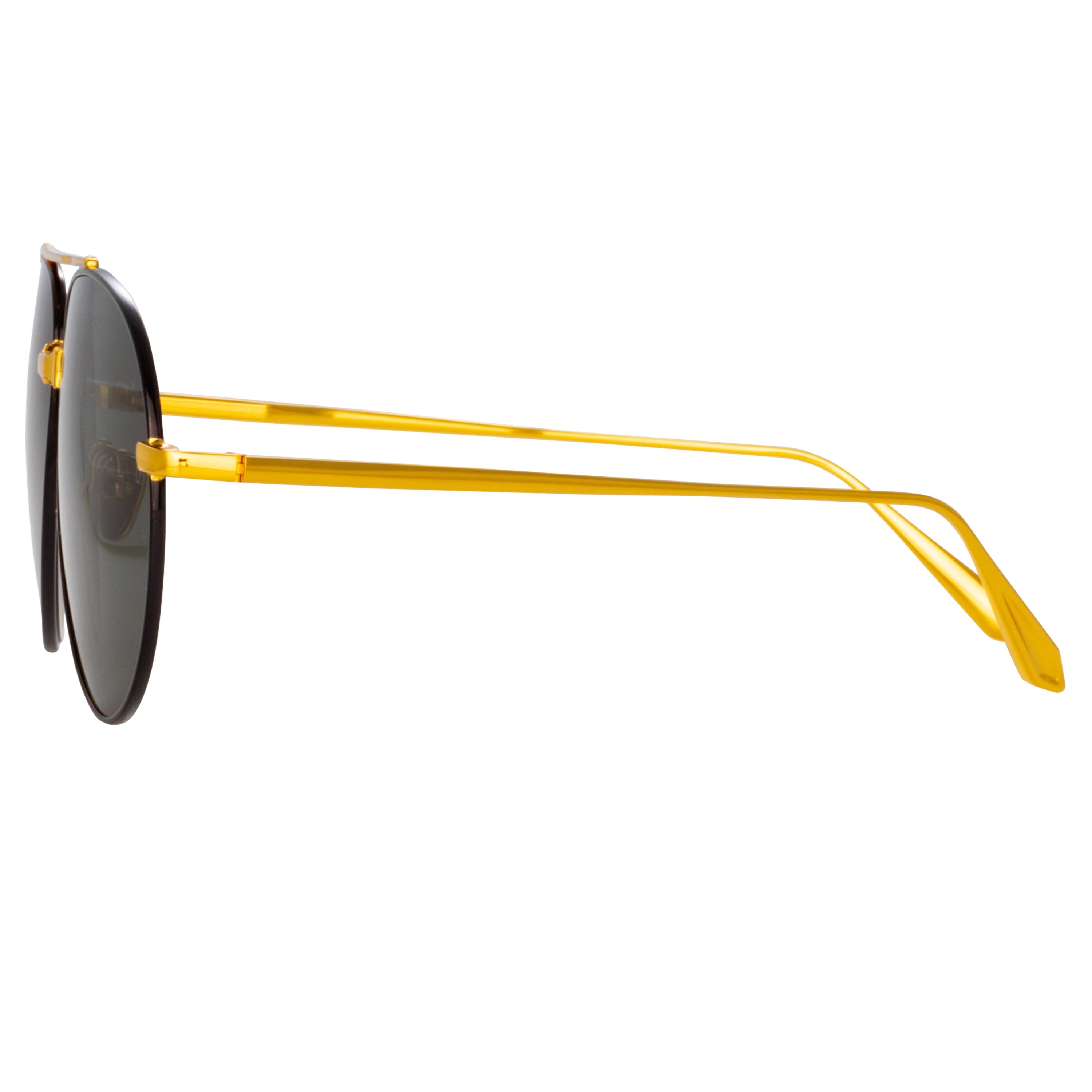 MARCELO AVIATOR SUNGLASSES IN BLACK AND YELLOW GOLD - 5
