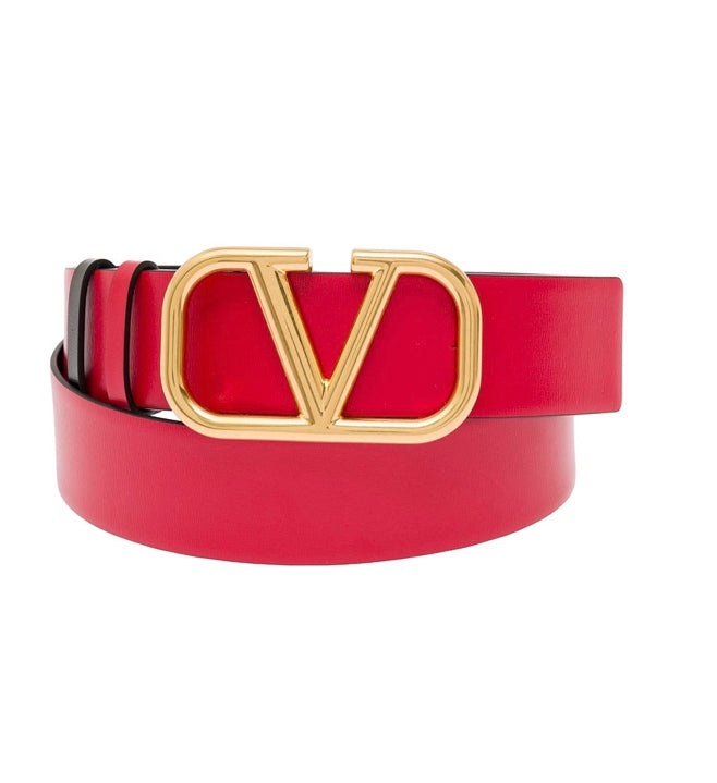 Valentino Garavani reverible Vlogo signature belt in glossy calfskin 40 mm - 3