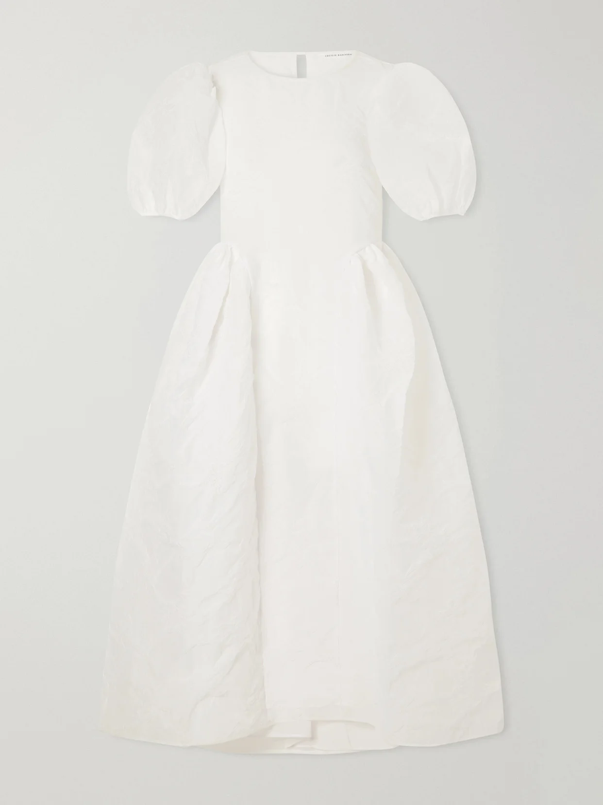 Crinkled Papillon Matelassé Midi Dress - 1