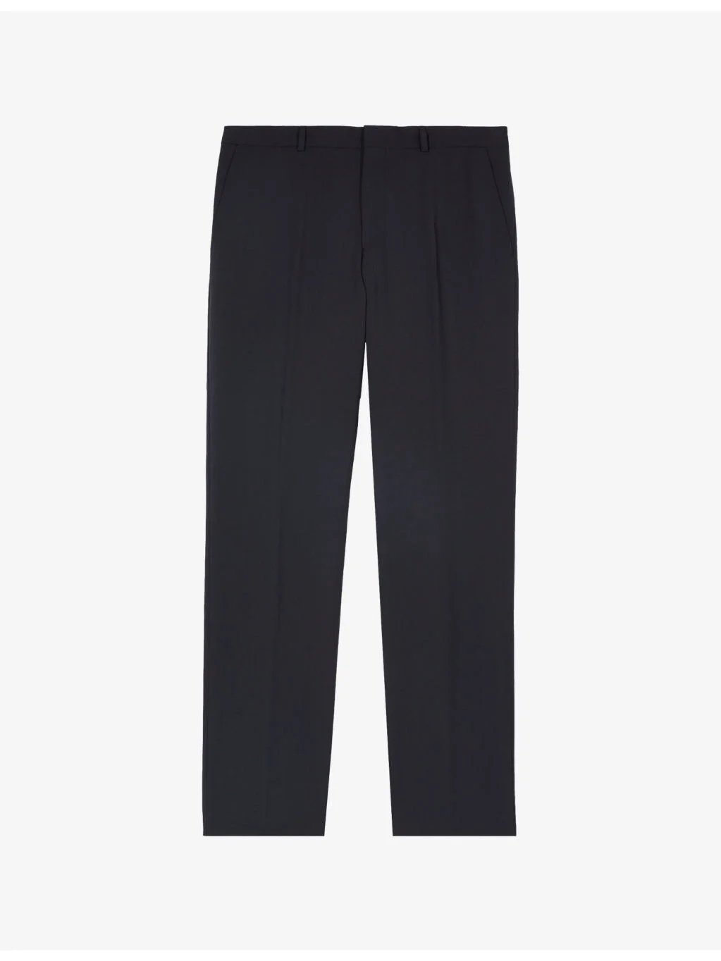 Straight-Leg Regular-Fit Wool Trousers - 1