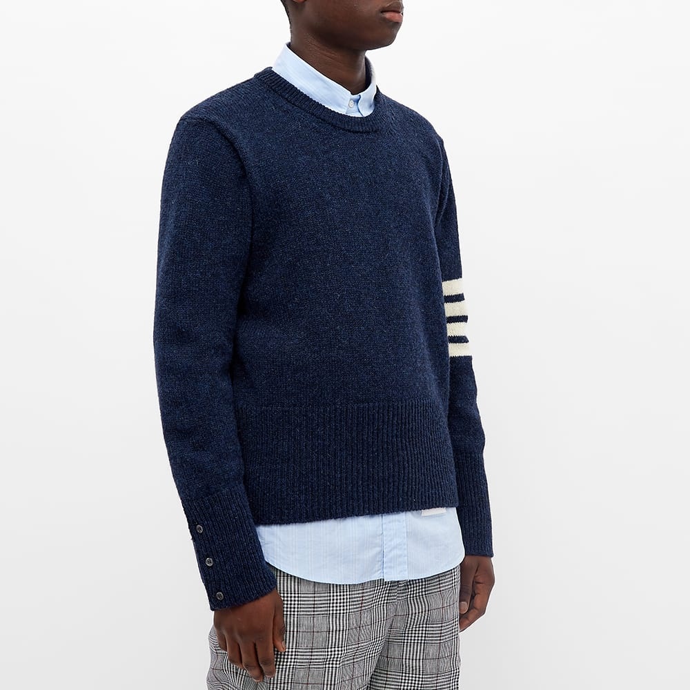 Thom Browne 4 Bar Shetland Crew Knit - 4