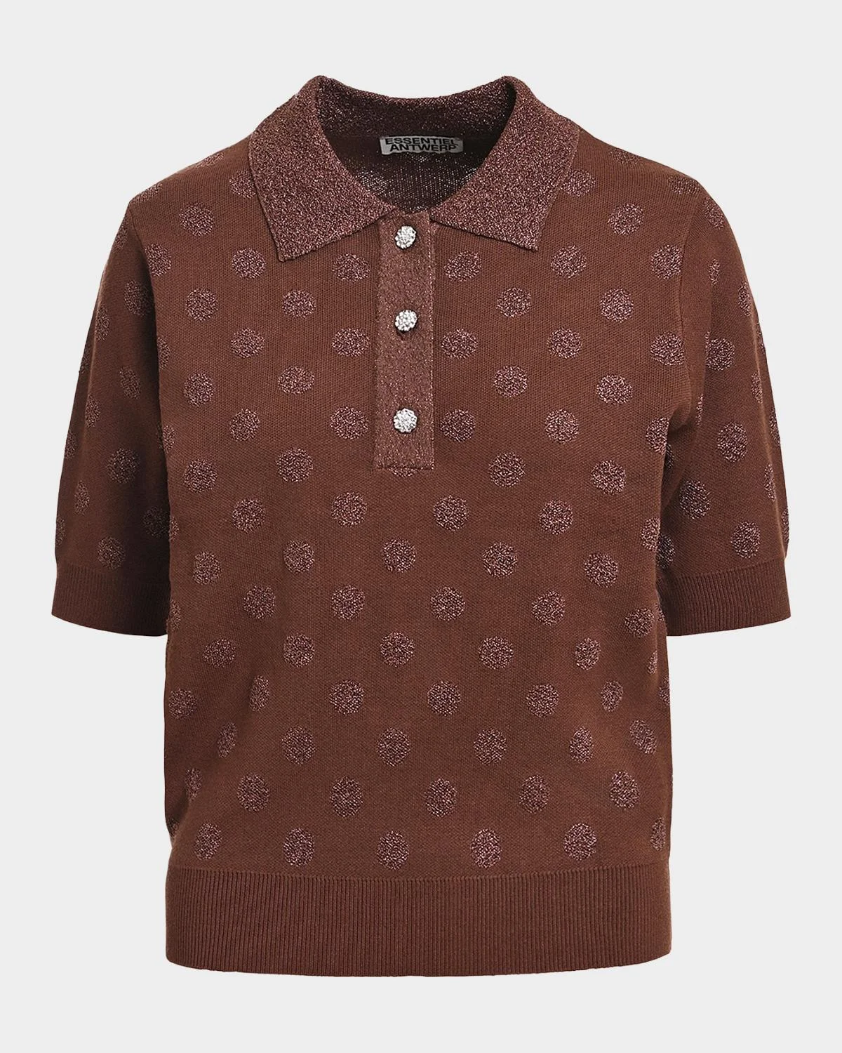 Krab Polka-Dot Jacquard Knit Polo - 1