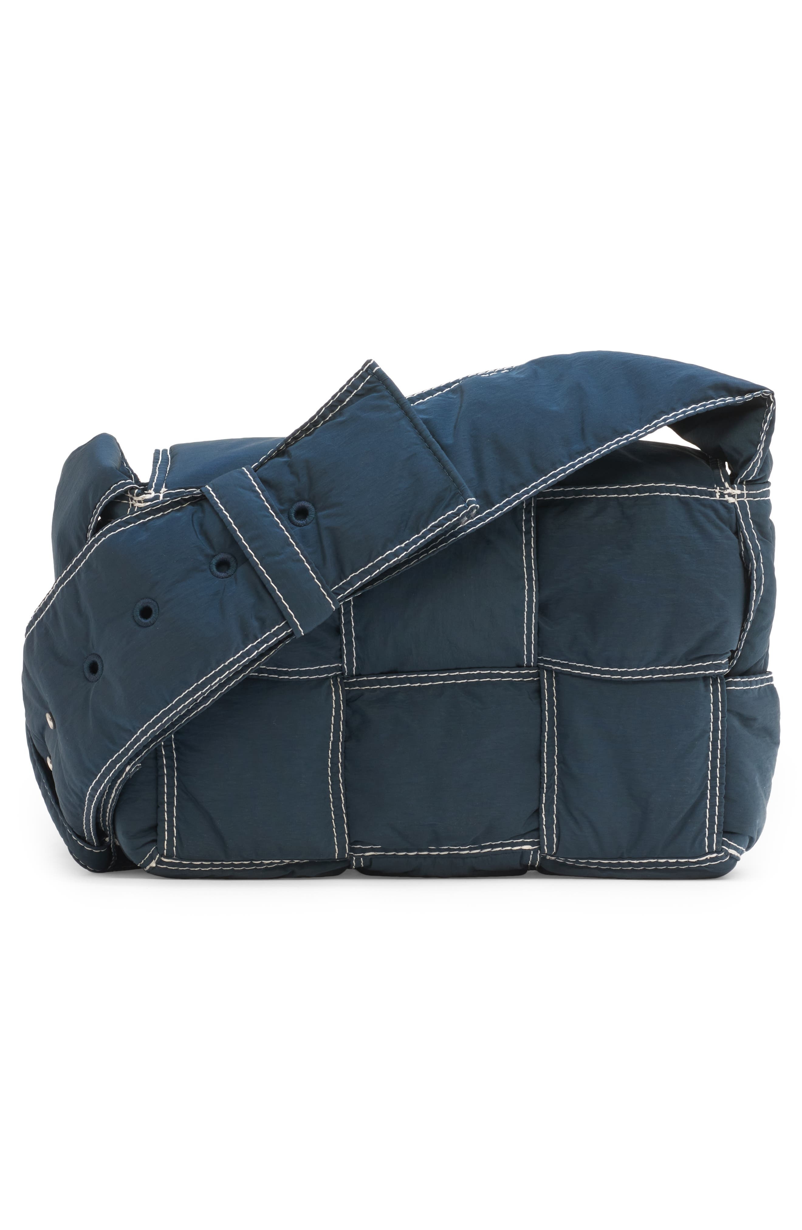 Bottega Veneta Small Padded Cassette Bag in 3493 Deep Blue/White at Nordstrom - 3