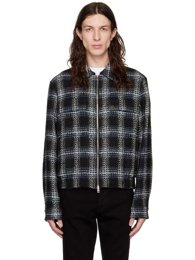 Black & White Shadow Plaid Jacket 1