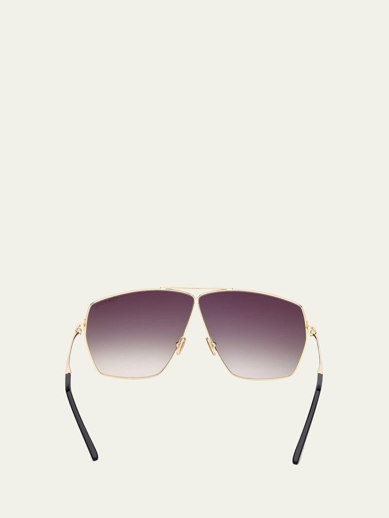 Stella Aviator Square Metal Sunglasses 5