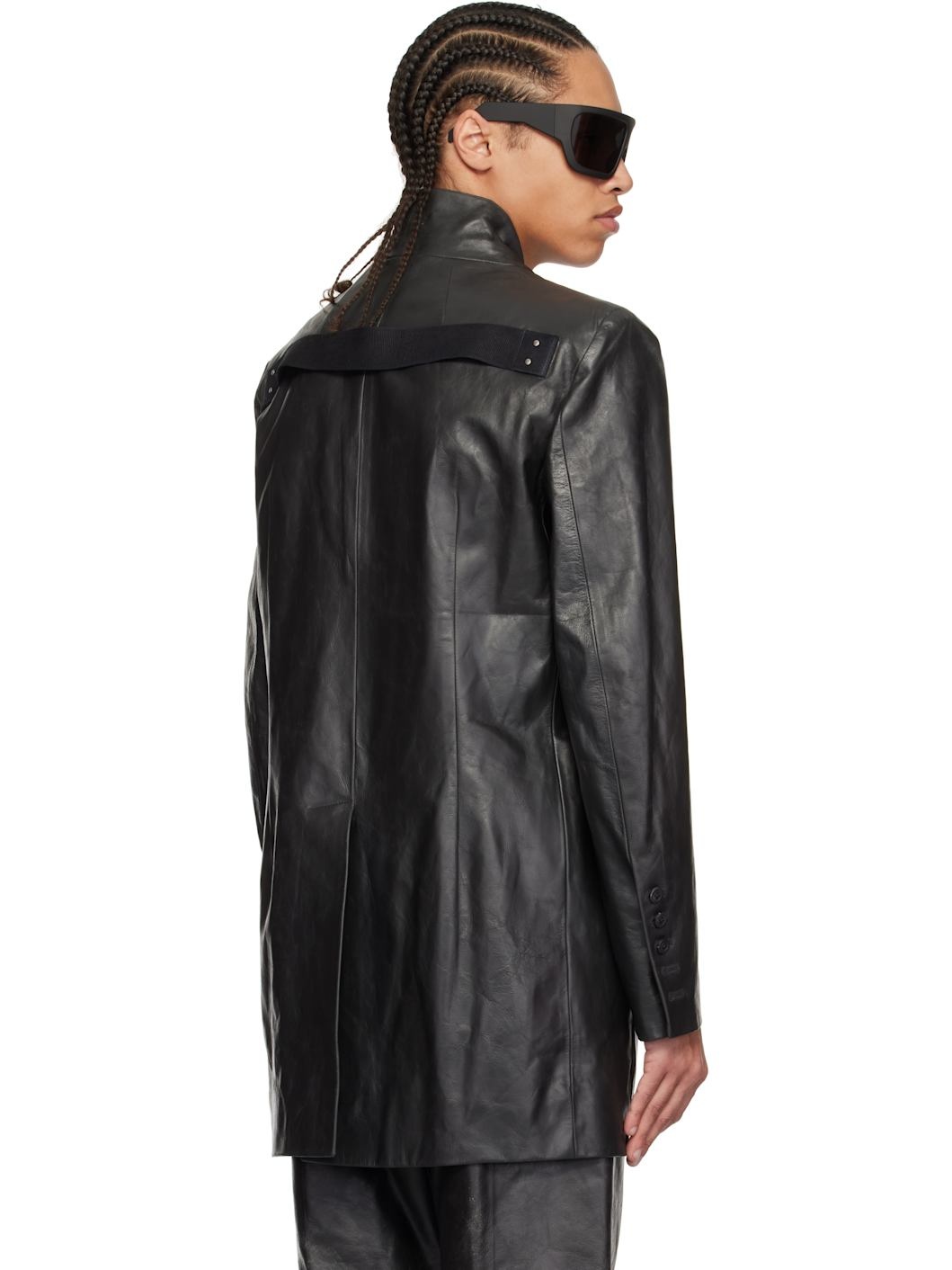 Black Hollywood Lido Leather Jacket - 3