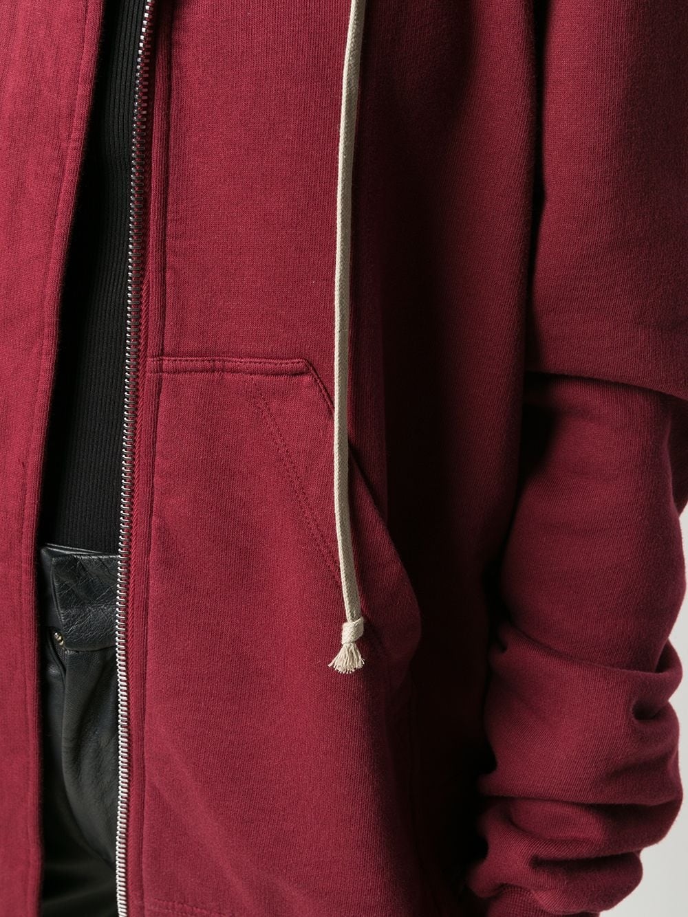 longline zip up hoodie - 5