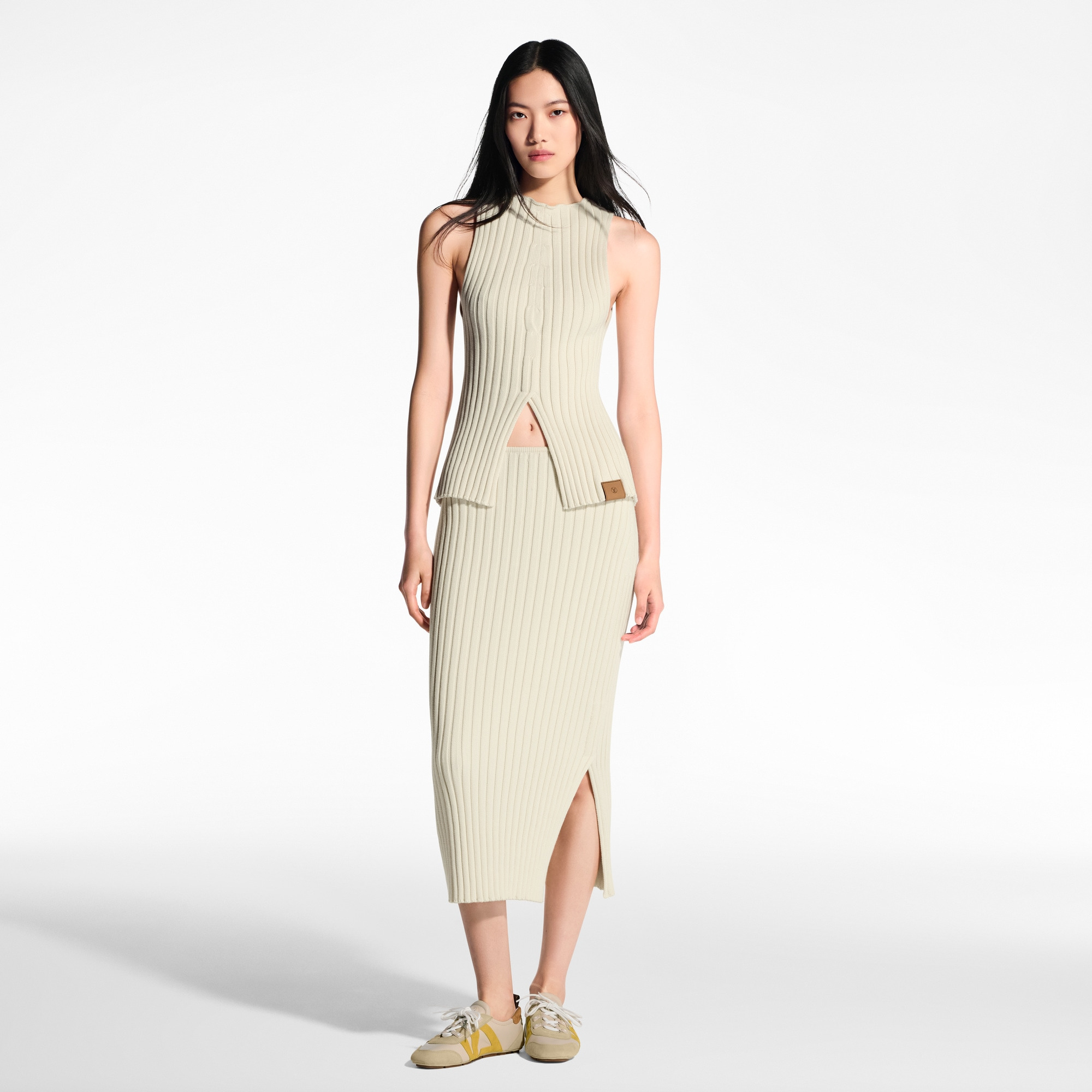Ribbed Knit Slit Top - 4