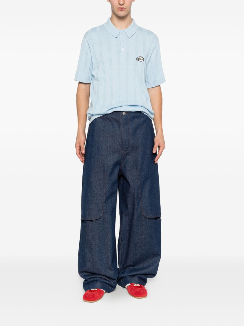 KidSuper embroidered striped polo shirt outlook