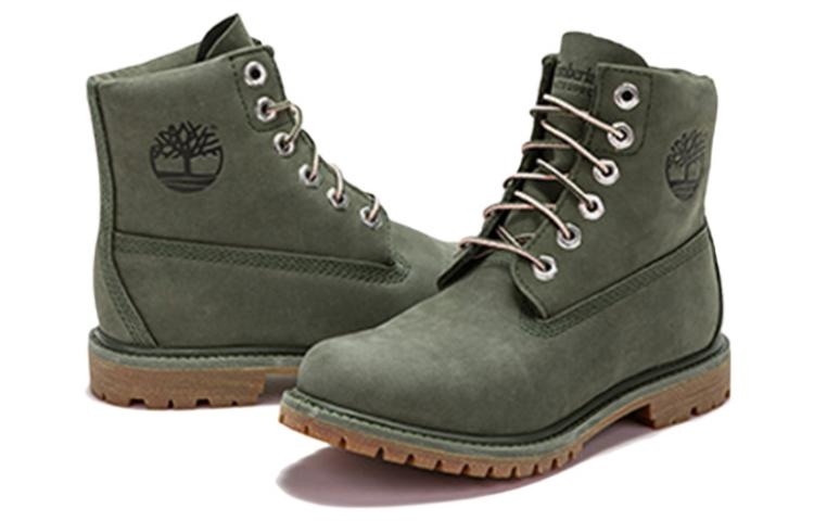 (WMNS) Timberland Nellie 6 Inch Waterproof Boots 'Dark Green Nubuck' A44JU - 4