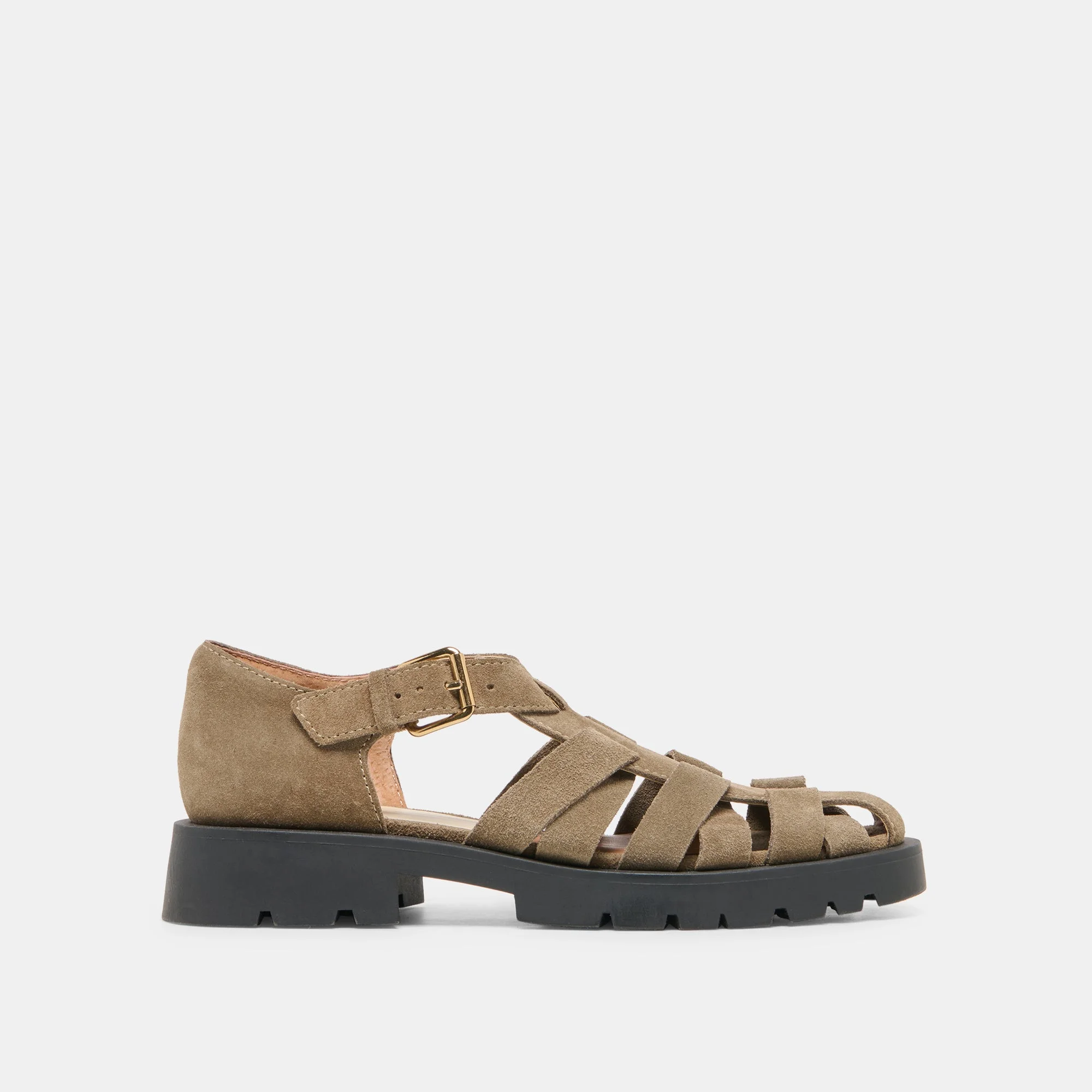 ELSAH FLATS OLIVE SUEDE - 1