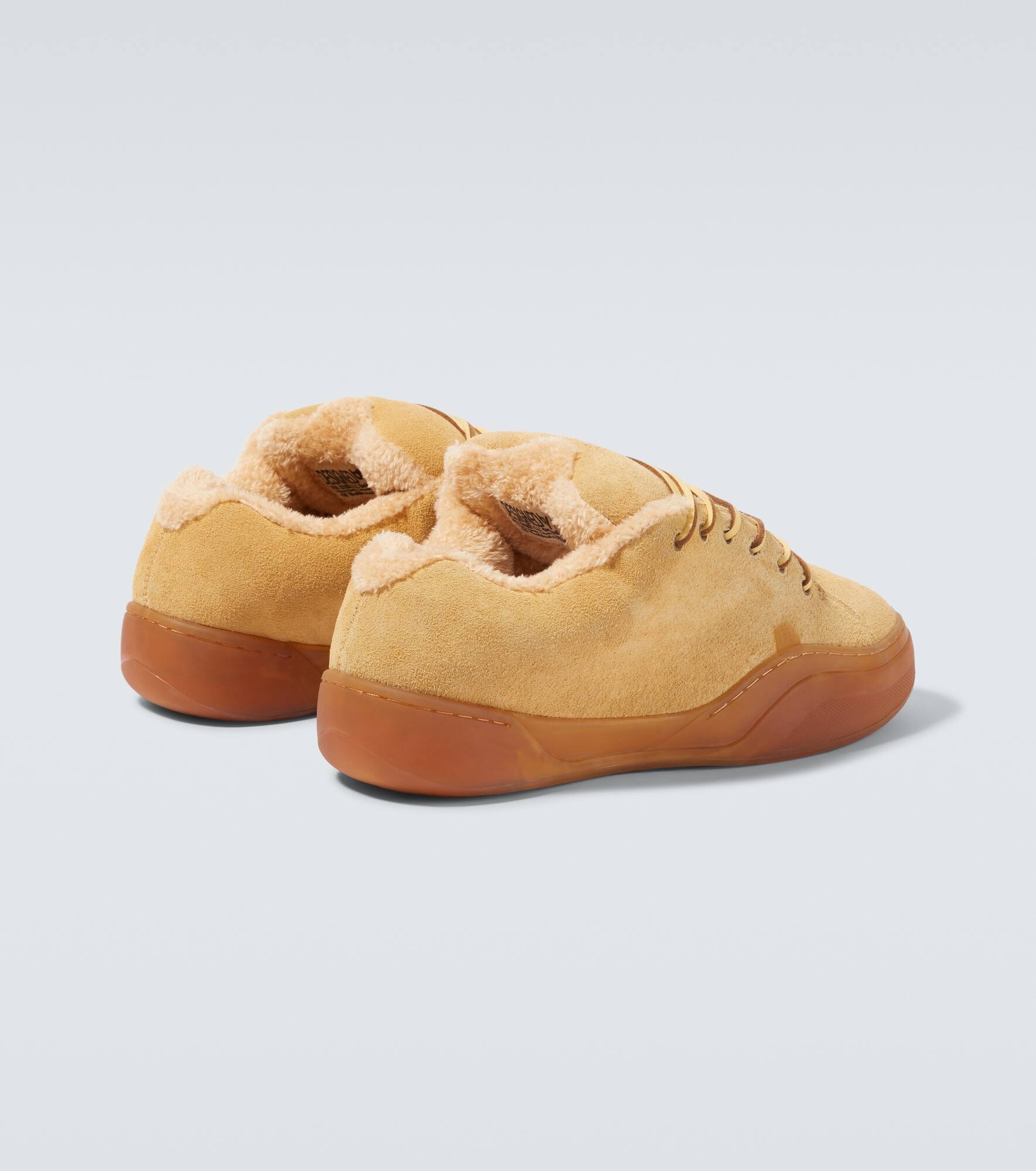 Sand Vamp shearling-lined suede sneakers - 6