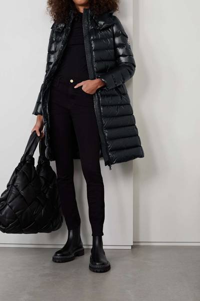 Moncler Moka hooded quilted glossed-shell down coat outlook