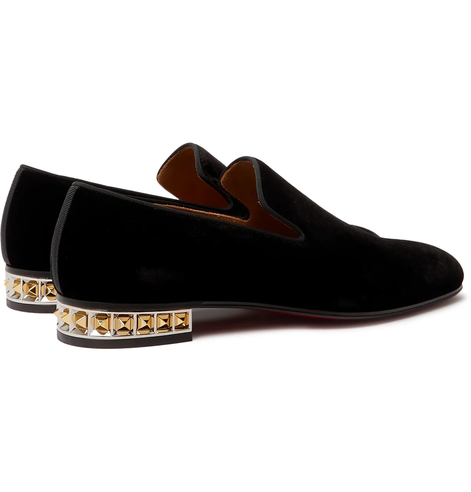 Marpyramide Spiked Velvet Loafers - 5