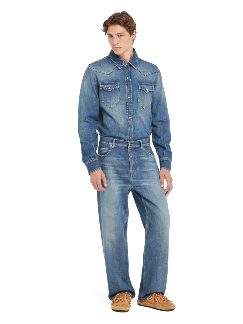 Medium Wash Denim Pants 4