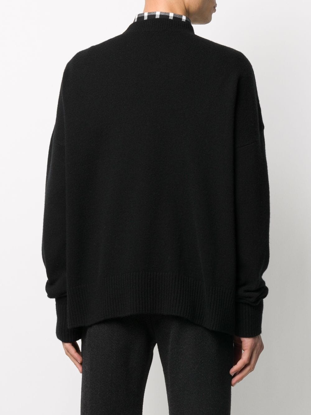 oversized ribbed crewneck jumper - 4