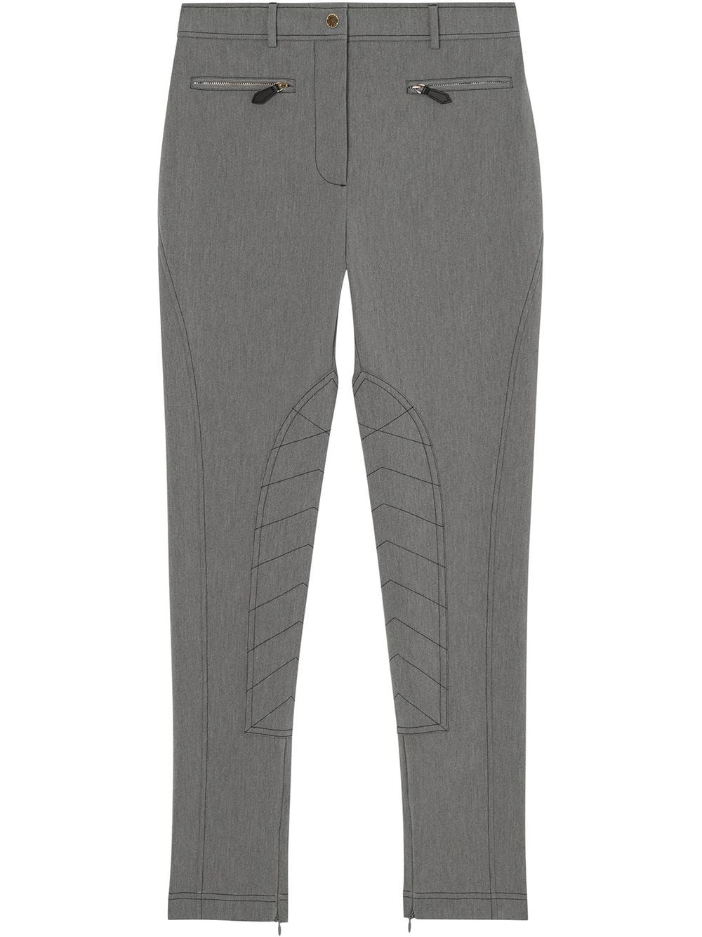 zip detail trousers - 1