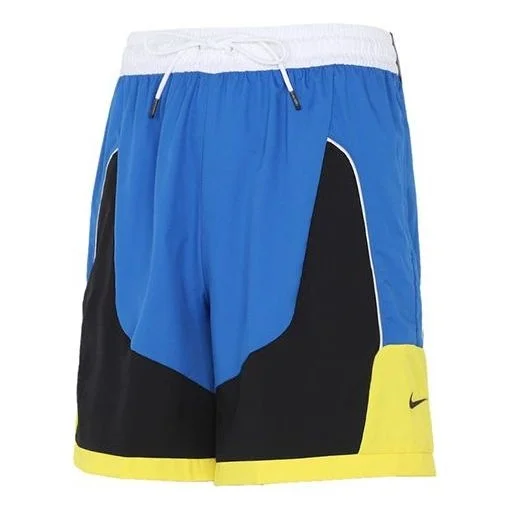 Nike Throwback Colorblock Woven Sports Basketball Shorts Blue CV1863-403 - 1