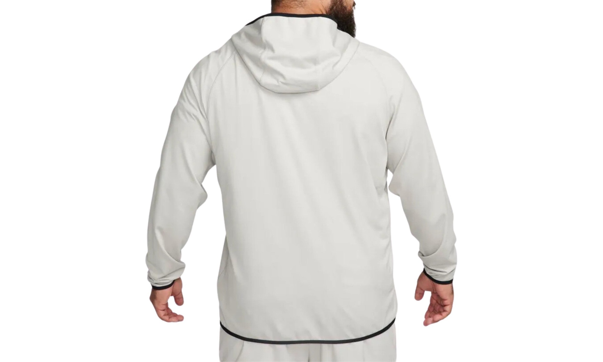 Tech Men's Lightweight Knit Full-zip Hoodie "GREY/BLACK" - 2