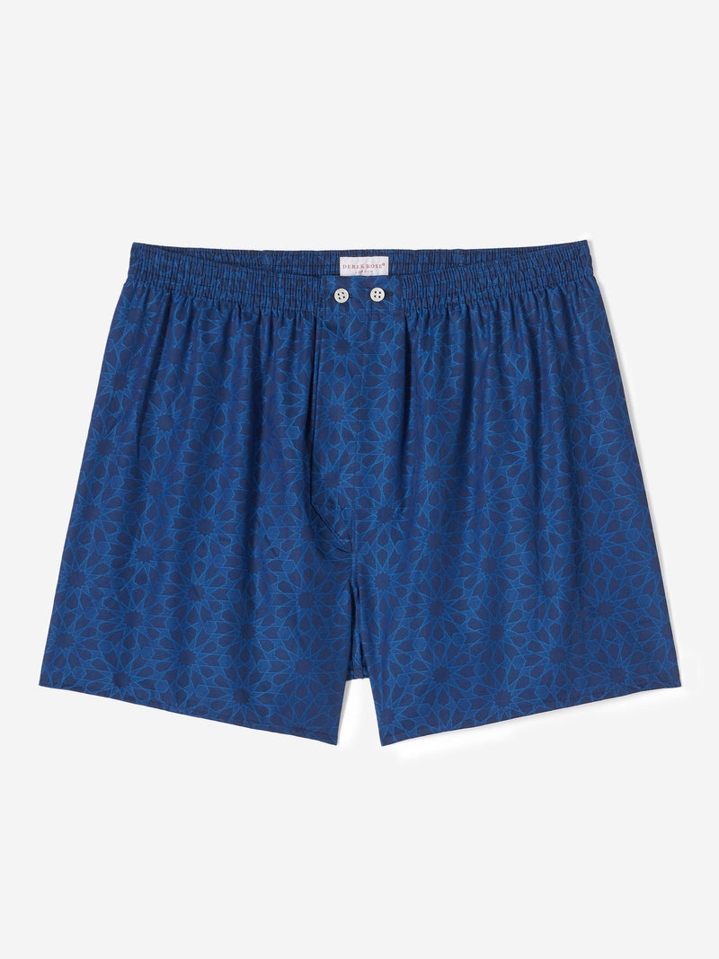 Men's Classic Fit Boxers Paris 26 Cotton Jacquard Navy - 1