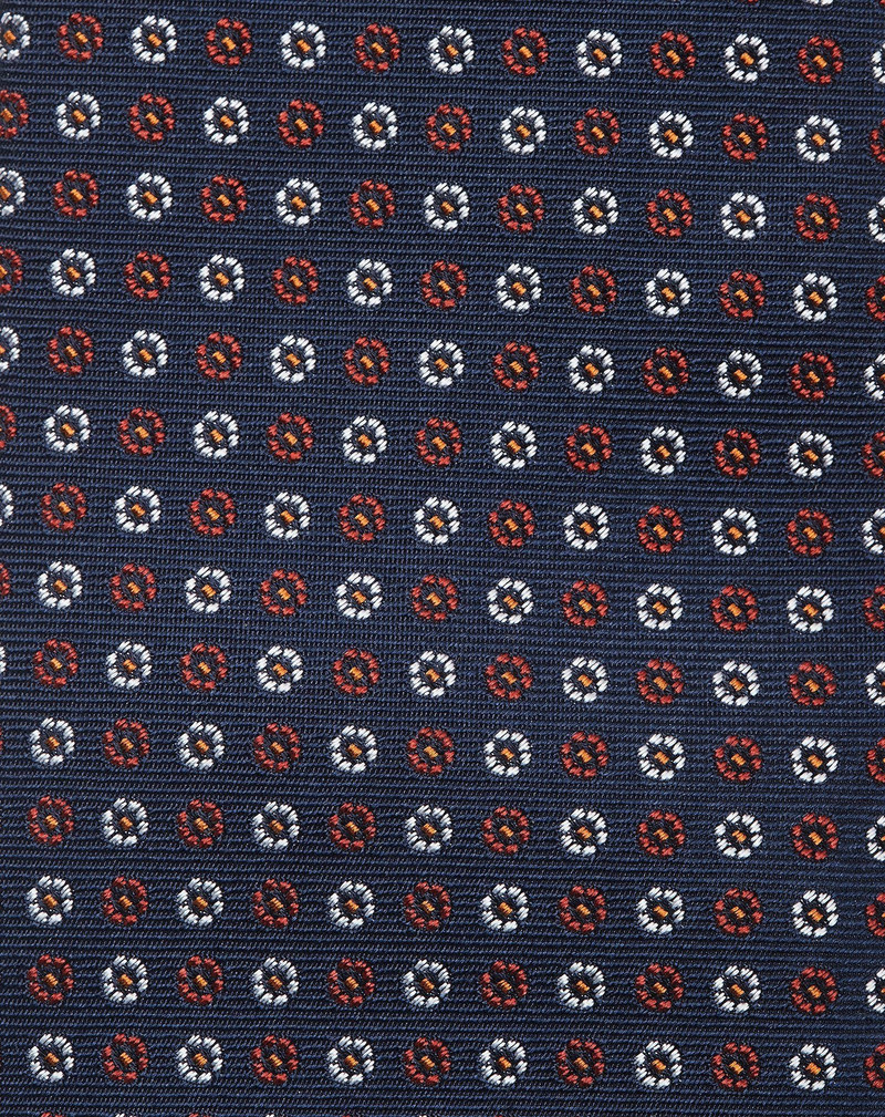 Blue/burgundy pure silk tie 4