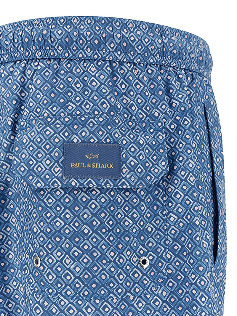 Paul & Shark Geometric Watercolor print swim shorts outlook