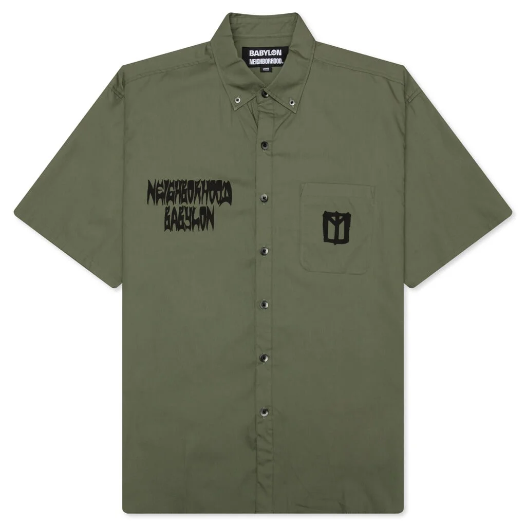 NEIGHBORHOOD X BABYLON BD SHIRT SS-2 - OLIVE DRAB - 1